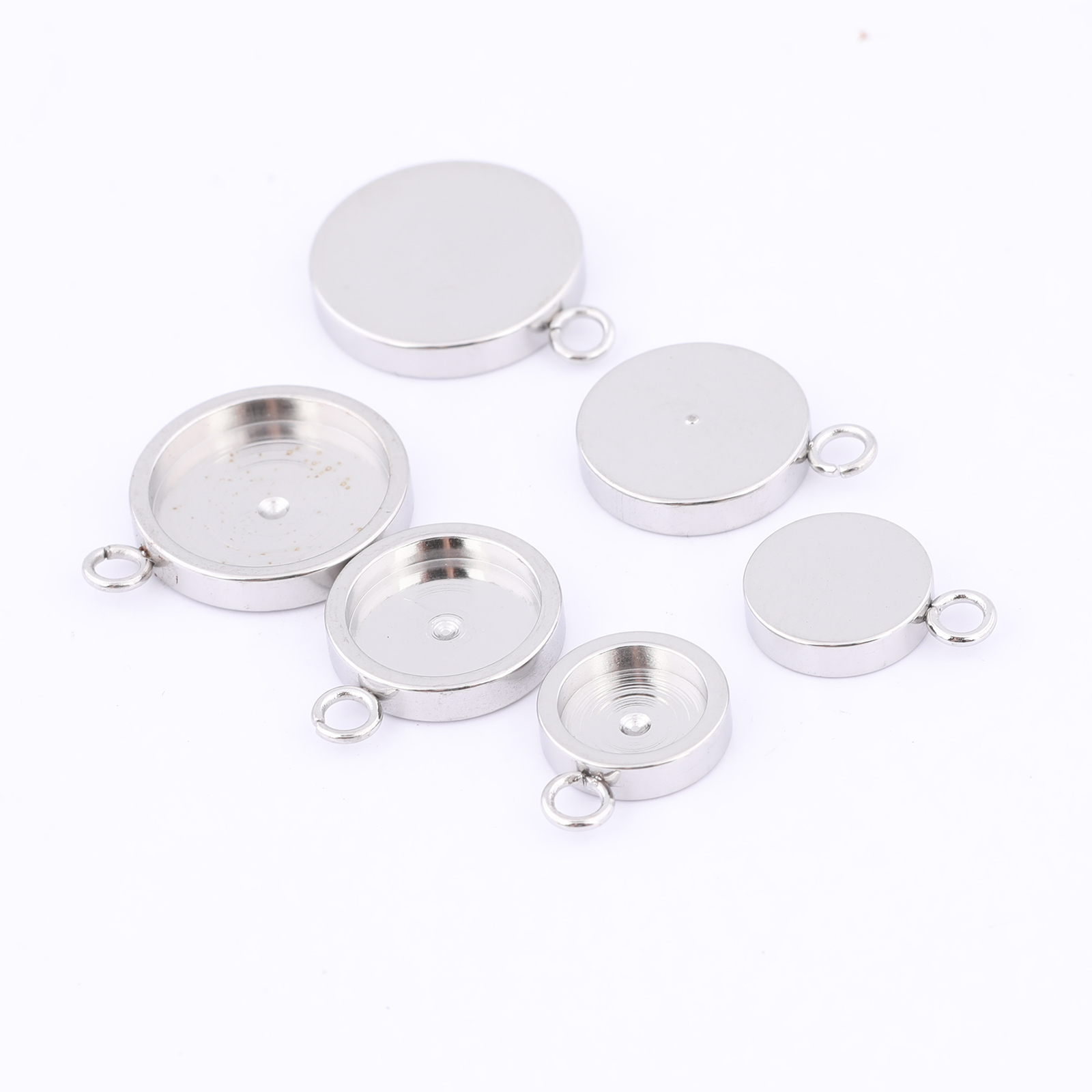 스테인리스 스틸 원형 카보숑 베이스 세팅 블랭크, 귀걸 - Bezels Set Pendant 리뷰 및 가격