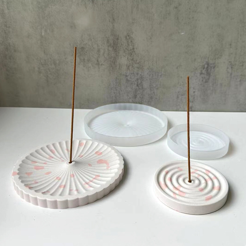 1개의 실리콘 향꽂이 몰드, DIY 원형 패턴 향꽂이  - Silicone Mold Tray 리뷰 및 가격
