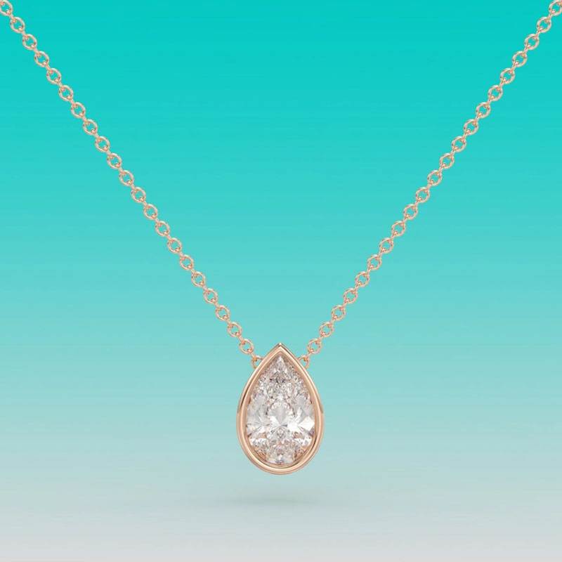 1‑4캐럿 페어 컷 베젤 세팅 모이사나이트 솔리테어 펜 - Bezels Set Pendant 리뷰 및 가격