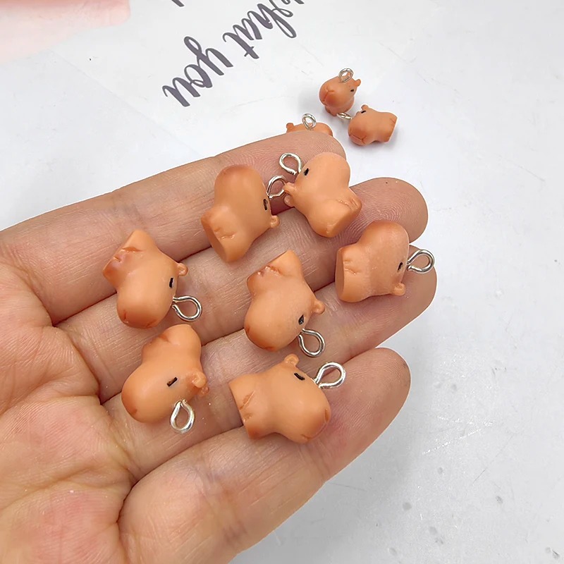 10pcs 귀여운 작은 카피바라 참 장식품 만들기용 인 - Resin Crafts Diy 리뷰 및 가격