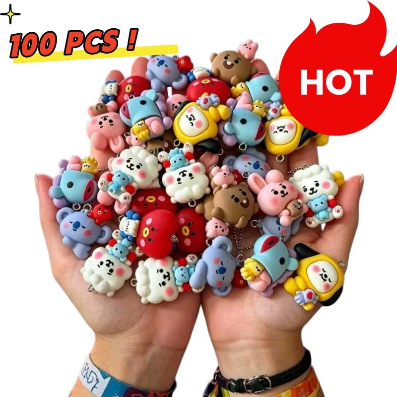 7pcs BT21 수지 만화 참 DIY 액세서리 공예  - Crafting Resin 리뷰 및 가격